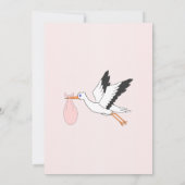 Invitation Livraison spéciale Baby shower bébé fille de la Bo (Dos)