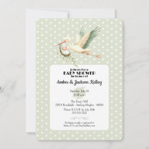 Invitation Livraison spéciale baby shower Stork 2