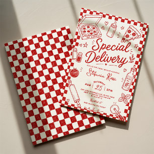 Invitation Livraison spéciale : Baby Shower sur le thème de l