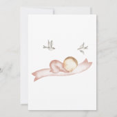 Invitation Livraison spéciale Boule rose bébé Baby shower fil (Dos)