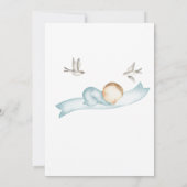 Invitation Livraison spéciale cigogne rose Baby shower bébé g (Dos)