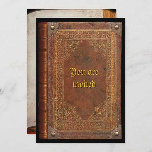 Invitation Livre Ancien (Devant / Derrière)