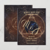 Invitation Livre antique de fantasy médiévale pierre philosop (Devant / Derrière)