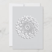 Invitation Livre blanc moderne coupé Mandala Mariage virtuel (Dos)