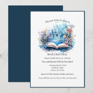 Invitation Livre Club de lecture floral du château