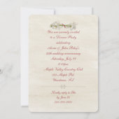 Invitation Livre d'anniversaire du mariage (Dos)