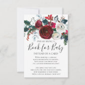 Invitation Livre de Baby shower Floral de fleurs d'hiver pour (Devant)