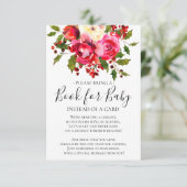 Invitation Livre de Baby shower floral Holly pour bébé (Debout devant)