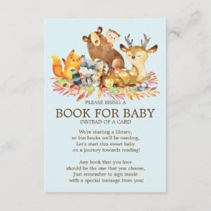 Invitation Livre de Baby shower pour animaux de bois pour béb