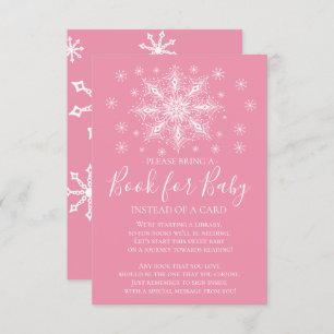 Invitation Livre de Baby shower pour les filles de Snowflake