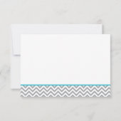 Invitation Livre de Baby shower Turquoise Cute Elephant Chevr (Dos)