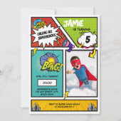 Invitation Livre de bande dessinée Superhero Photo unique gar (Devant)