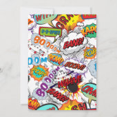 Invitation Livre de BD typographique Mariage moderne (Dos)