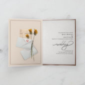 Invitation Livre de bibliothèque avec notes pliées Mariage li (Intérieur)