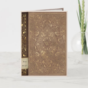 Invitation Livre de bibliothèque avec notes pliées Mariage li