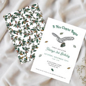 Invitation Livre de Chouette des bois Anniversaire à thème