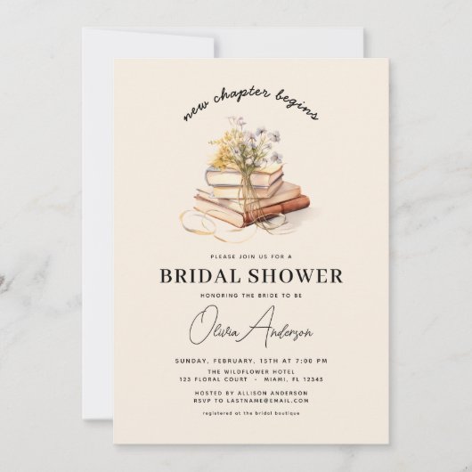 Invitation Livre de code QR Nouveau chapitre commence la Fête (Devant)