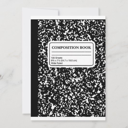 Invitation Livre de composition/Étudiant-Enseignant (Devant)