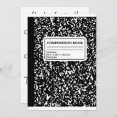 Invitation Livre de composition/Étudiant-Enseignant (Devant / Derrière)