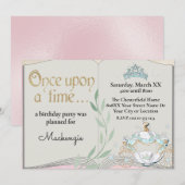Invitation Livre de conte de fées de Cendrillon mignon (Devant / Derrière)