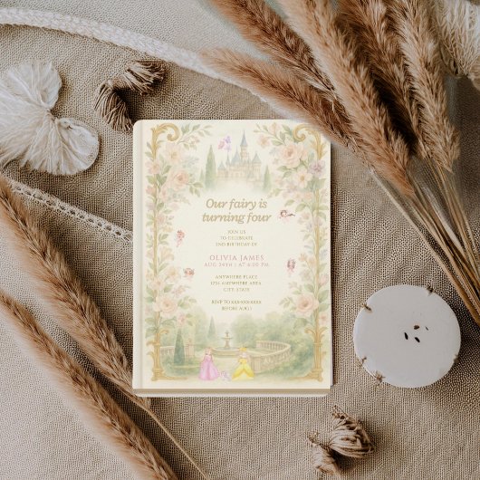 Invitation Livre de contes, fée d'abord, conte de fées 4e ann