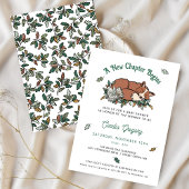 Invitation Livre de Fox de bois Baby shower à thème