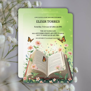 Invitation Livre de Jardin moderne Baby shower Floral