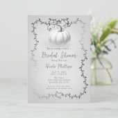 Invitation Livre d'histoire blanc Citrouille blanc (Debout devant)