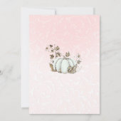 Invitation Livre d'histoire Citrouille rose et blanc Mariage  (Dos)