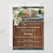 Invitation Livre d'histoire d'amour de roses Mariage ou anniv (Devant)