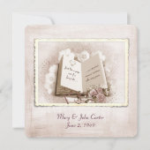 Invitation Livre d'histoire de renouvellement de Vow mariage (Devant)