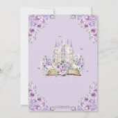 Invitation Livre d'histoire de violet Lilac Floral Princess C (Dos)