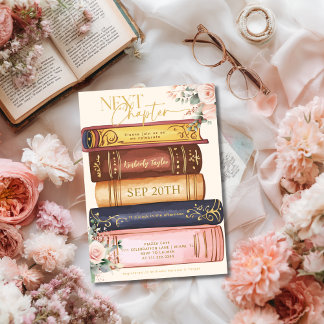 Invitation Livre d'Histoire Le Prochain Chapitre Floral Brida