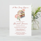 Invitation Livre d'histoire nouveau chapitre nuptiale douche (Debout devant)