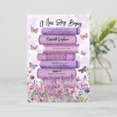 Invitation Livre d'histoire Papillons Fête des mariées Fleur (Debout devant)