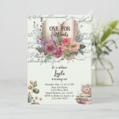 Invitation Livre d'histoire Premier anniversaire (Debout devant)