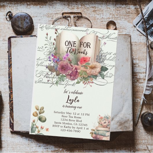 Invitation Livre d'histoire Premier anniversaire