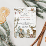 Invitation Livre d'histoires | Baby shower forestier d'hiver<br><div class="desc">Profitez de la période la plus merveilleuse de l'année avec notre collection de bois de Noël - c'est l'histoire des animaux de bois mignons, des fleurs gelées et des paysages enneigés. Cette belle collection hivernale est parfaite pour toute célébration. Ces designs peuvent être personnalisés pour votre occasion spéciale et seraient...</div>