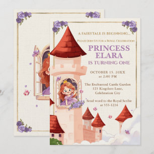 Invitation Livre d'histoires de la princesse fantaisiste Chât