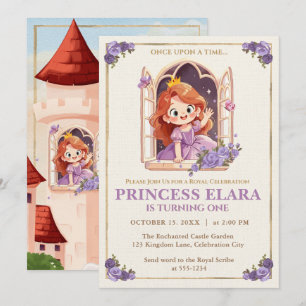 Invitation Livre d'histoires de la princesse fantaisiste Chât