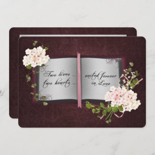 Invitation Livre d'histoires mariage