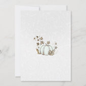 Invitation Livre d'histoires Or Blanc Citrouille Fée Conte de (Dos)