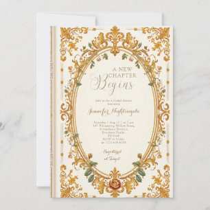 Invitation Livre d'histoires vintage Nouveau chapitre Enterre
