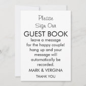 Invitation Livre d'invité mariage Audio (Devant)