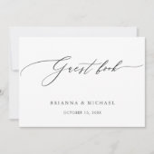 Invitation Livre d'or de calligraphie élégante simple Annonce (Devant)