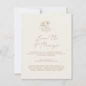 Invitation Livre d'or Delicate Gold Cream Mariage Audio (Devant)