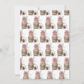 Invitation Livre rose Baby shower à thème (Dos)