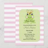 Invitation Livre rose Conte de fée Conte de grenouille Baby s (Devant / Derrière)