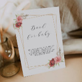 Invitation Livre rose pour bébé signe, Baby shower