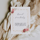 Invitation Livre rose pour bébé signe, Baby shower